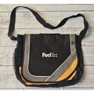 FedEx Logo Leeds Laptop Bag Black, Gray & Orange